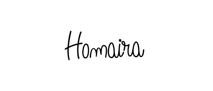 How to make Homaira name signature. Use Angelique-Rose-font-FFP style for creating short signs online. This is the latest handwritten sign. Homaira signature style 5 images and pictures png