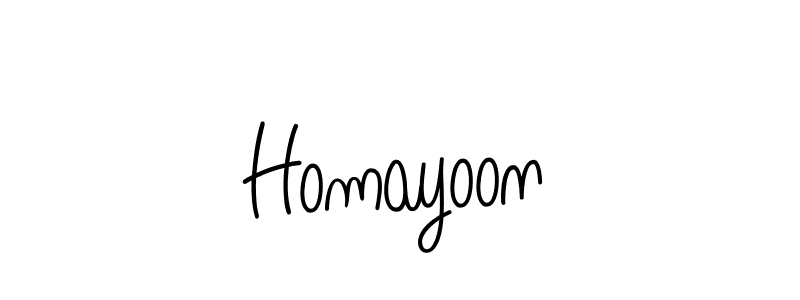 Homayoon stylish signature style. Best Handwritten Sign (Angelique-Rose-font-FFP) for my name. Handwritten Signature Collection Ideas for my name Homayoon. Homayoon signature style 5 images and pictures png