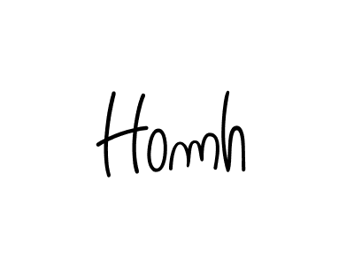 Homh stylish signature style. Best Handwritten Sign (Angelique-Rose-font-FFP) for my name. Handwritten Signature Collection Ideas for my name Homh. Homh signature style 5 images and pictures png