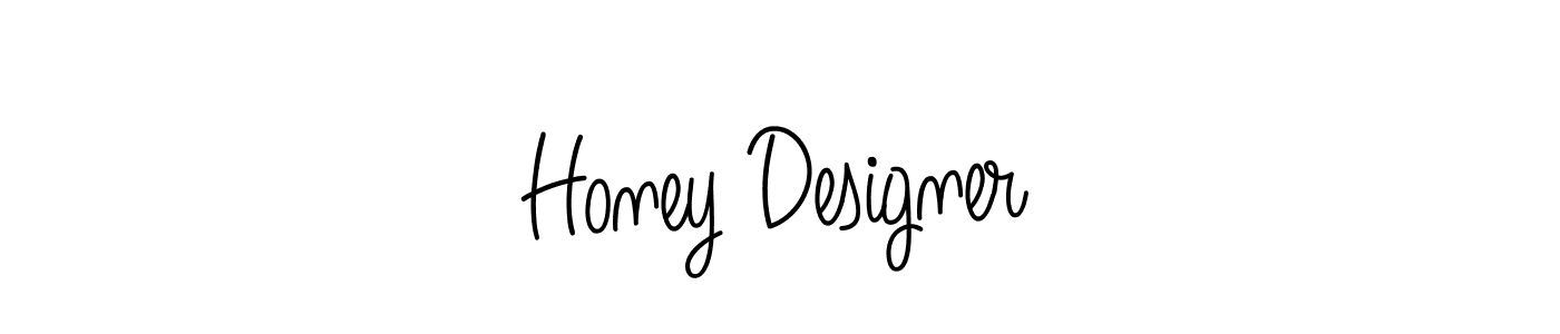 Make a beautiful signature design for name Honey Designer. With this signature (Angelique-Rose-font-FFP) style, you can create a handwritten signature for free. Honey Designer signature style 5 images and pictures png