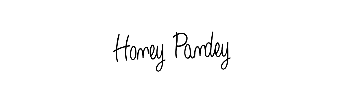 You should practise on your own different ways (Angelique-Rose-font-FFP) to write your name (Honey Pandey) in signature. don't let someone else do it for you. Honey Pandey signature style 5 images and pictures png