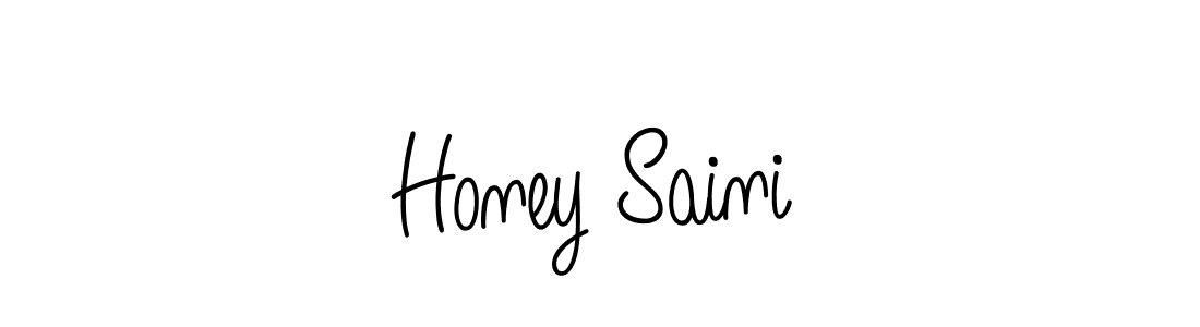 Design your own signature with our free online signature maker. With this signature software, you can create a handwritten (Angelique-Rose-font-FFP) signature for name Honey Saini. Honey Saini signature style 5 images and pictures png