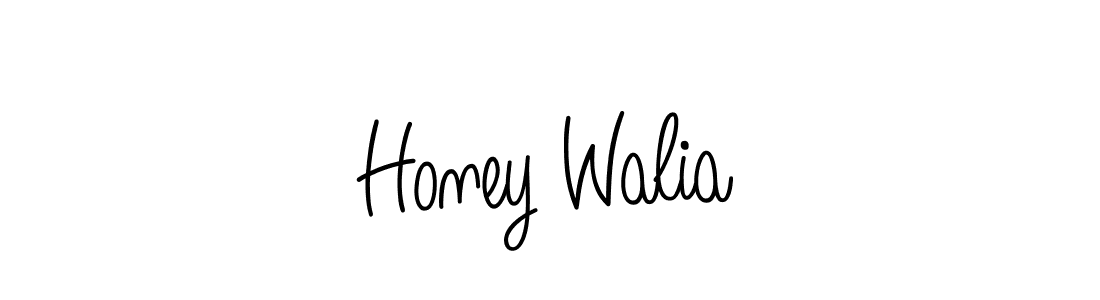 You should practise on your own different ways (Angelique-Rose-font-FFP) to write your name (Honey Walia) in signature. don't let someone else do it for you. Honey Walia signature style 5 images and pictures png