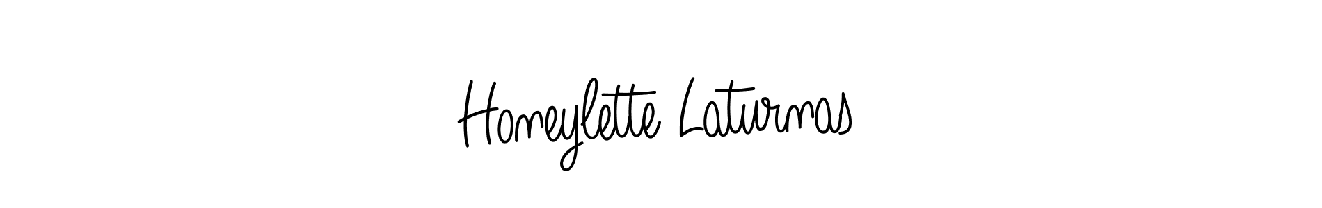 Create a beautiful signature design for name Honeylette Laturnas. With this signature (Angelique-Rose-font-FFP) fonts, you can make a handwritten signature for free. Honeylette Laturnas signature style 5 images and pictures png