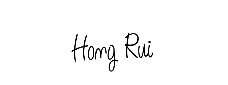 Design your own signature with our free online signature maker. With this signature software, you can create a handwritten (Angelique-Rose-font-FFP) signature for name Hong Rui. Hong Rui signature style 5 images and pictures png