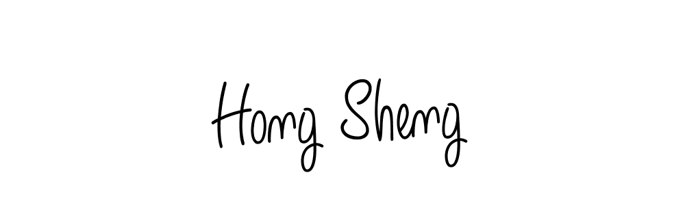 Make a beautiful signature design for name Hong Sheng. With this signature (Angelique-Rose-font-FFP) style, you can create a handwritten signature for free. Hong Sheng signature style 5 images and pictures png