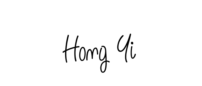 Hong Yi stylish signature style. Best Handwritten Sign (Angelique-Rose-font-FFP) for my name. Handwritten Signature Collection Ideas for my name Hong Yi. Hong Yi signature style 5 images and pictures png