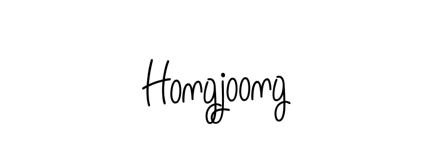 You should practise on your own different ways (Angelique-Rose-font-FFP) to write your name (Hongjoong) in signature. don't let someone else do it for you. Hongjoong signature style 5 images and pictures png