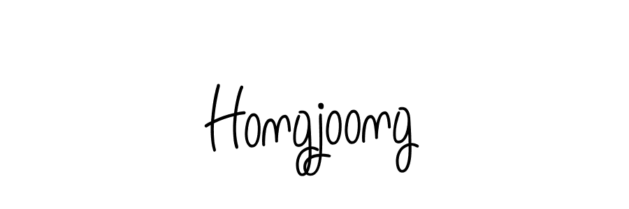 You should practise on your own different ways (Angelique-Rose-font-FFP) to write your name (Hongjoong) in signature. don't let someone else do it for you. Hongjoong signature style 5 images and pictures png