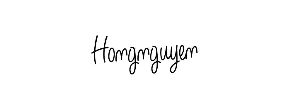 Hongnguyen stylish signature style. Best Handwritten Sign (Angelique-Rose-font-FFP) for my name. Handwritten Signature Collection Ideas for my name Hongnguyen. Hongnguyen signature style 5 images and pictures png