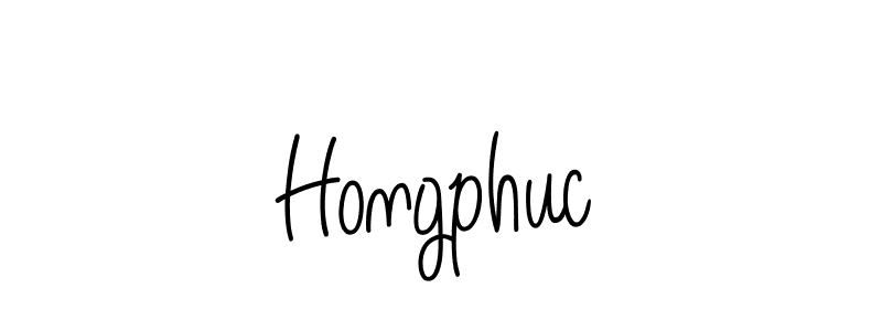 Make a beautiful signature design for name Hongphuc. With this signature (Angelique-Rose-font-FFP) style, you can create a handwritten signature for free. Hongphuc signature style 5 images and pictures png