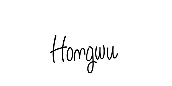 Make a beautiful signature design for name Hongwu. With this signature (Angelique-Rose-font-FFP) style, you can create a handwritten signature for free. Hongwu signature style 5 images and pictures png