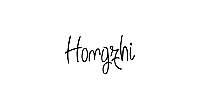 You should practise on your own different ways (Angelique-Rose-font-FFP) to write your name (Hongzhi) in signature. don't let someone else do it for you. Hongzhi signature style 5 images and pictures png