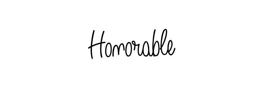 Design your own signature with our free online signature maker. With this signature software, you can create a handwritten (Angelique-Rose-font-FFP) signature for name Honorable. Honorable signature style 5 images and pictures png