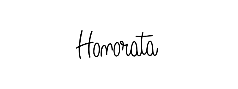Make a beautiful signature design for name Honorata. With this signature (Angelique-Rose-font-FFP) style, you can create a handwritten signature for free. Honorata signature style 5 images and pictures png
