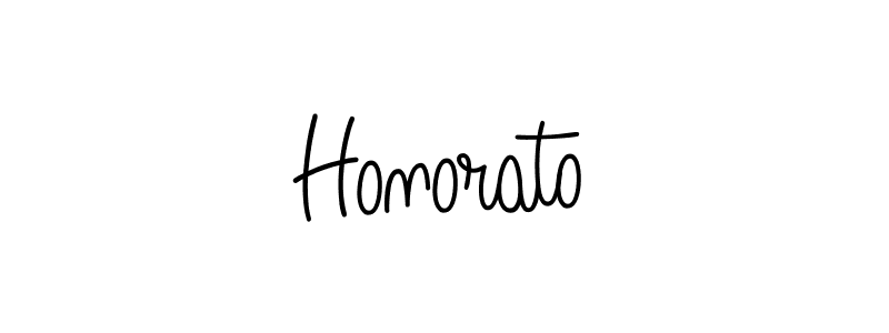 How to make Honorato name signature. Use Angelique-Rose-font-FFP style for creating short signs online. This is the latest handwritten sign. Honorato signature style 5 images and pictures png