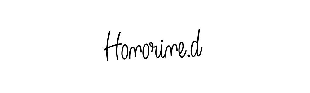 You should practise on your own different ways (Angelique-Rose-font-FFP) to write your name (Honorine.d) in signature. don't let someone else do it for you. Honorine.d signature style 5 images and pictures png