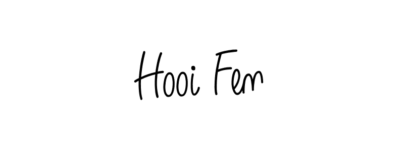 Design your own signature with our free online signature maker. With this signature software, you can create a handwritten (Angelique-Rose-font-FFP) signature for name Hooi Fen. Hooi Fen signature style 5 images and pictures png