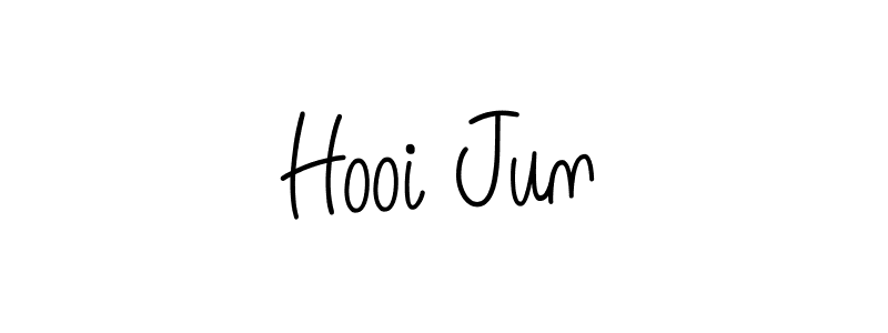 Create a beautiful signature design for name Hooi Jun. With this signature (Angelique-Rose-font-FFP) fonts, you can make a handwritten signature for free. Hooi Jun signature style 5 images and pictures png