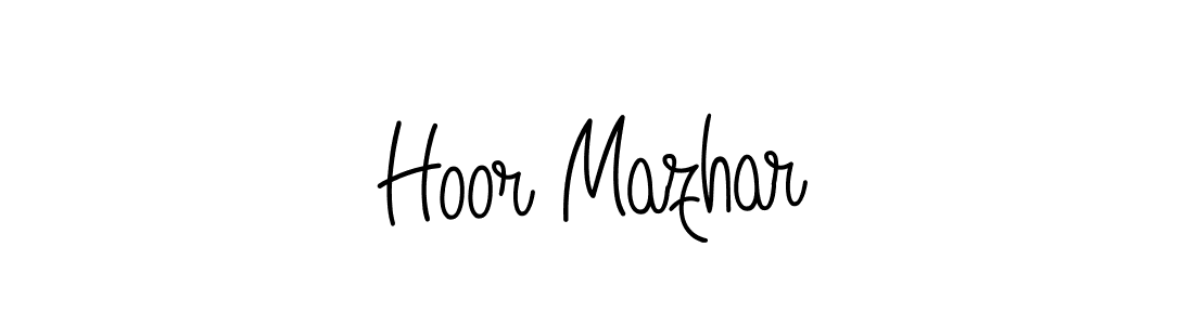 Create a beautiful signature design for name Hoor Mazhar. With this signature (Angelique-Rose-font-FFP) fonts, you can make a handwritten signature for free. Hoor Mazhar signature style 5 images and pictures png