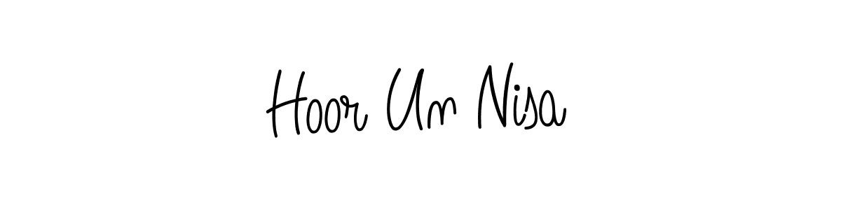 Design your own signature with our free online signature maker. With this signature software, you can create a handwritten (Angelique-Rose-font-FFP) signature for name Hoor Un Nisa. Hoor Un Nisa signature style 5 images and pictures png