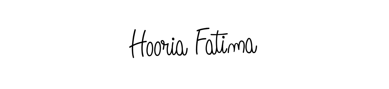 Create a beautiful signature design for name Hooria Fatima. With this signature (Angelique-Rose-font-FFP) fonts, you can make a handwritten signature for free. Hooria Fatima signature style 5 images and pictures png