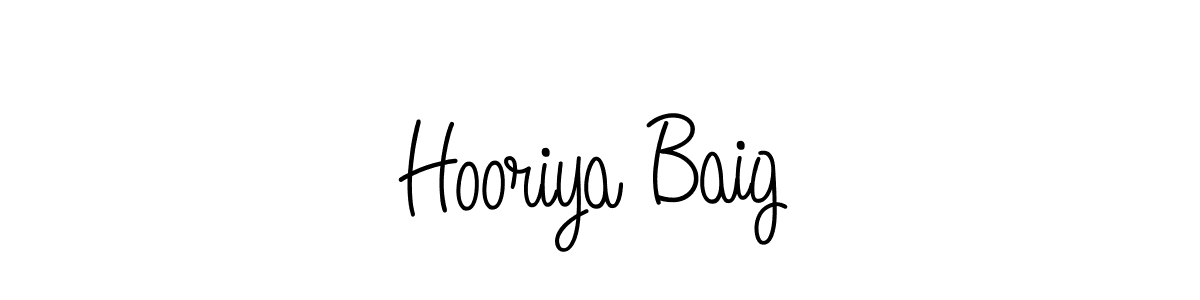 Also we have Hooriya Baig name is the best signature style. Create professional handwritten signature collection using Angelique-Rose-font-FFP autograph style. Hooriya Baig signature style 5 images and pictures png
