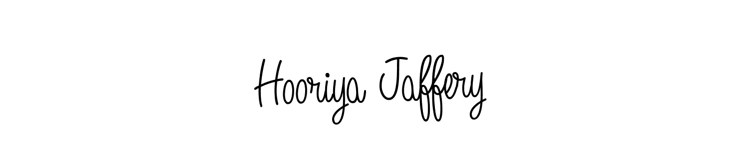 The best way (Angelique-Rose-font-FFP) to make a short signature is to pick only two or three words in your name. The name Hooriya Jaffery include a total of six letters. For converting this name. Hooriya Jaffery signature style 5 images and pictures png