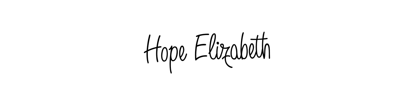 if you are searching for the best signature style for your name Hope Elizabeth. so please give up your signature search. here we have designed multiple signature styles  using Angelique-Rose-font-FFP. Hope Elizabeth signature style 5 images and pictures png