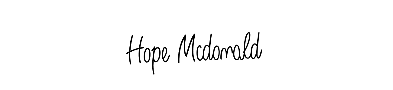 How to make Hope Mcdonald name signature. Use Angelique-Rose-font-FFP style for creating short signs online. This is the latest handwritten sign. Hope Mcdonald signature style 5 images and pictures png