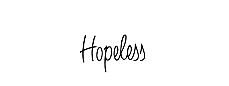 How to make Hopeless name signature. Use Angelique-Rose-font-FFP style for creating short signs online. This is the latest handwritten sign. Hopeless signature style 5 images and pictures png