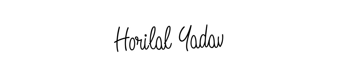 Create a beautiful signature design for name Horilal Yadav. With this signature (Angelique-Rose-font-FFP) fonts, you can make a handwritten signature for free. Horilal Yadav signature style 5 images and pictures png