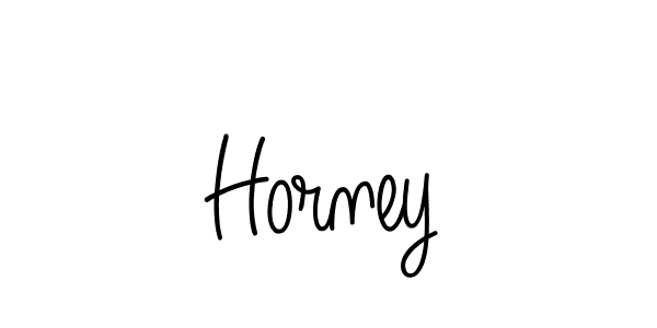 Make a beautiful signature design for name Horney. With this signature (Angelique-Rose-font-FFP) style, you can create a handwritten signature for free. Horney signature style 5 images and pictures png