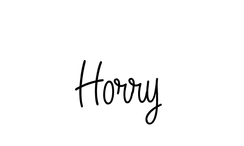 Make a beautiful signature design for name Horry. With this signature (Angelique-Rose-font-FFP) style, you can create a handwritten signature for free. Horry signature style 5 images and pictures png