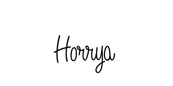 You should practise on your own different ways (Angelique-Rose-font-FFP) to write your name (Horrya) in signature. don't let someone else do it for you. Horrya signature style 5 images and pictures png