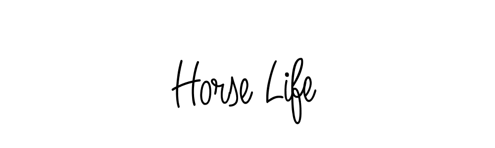 Horse Life stylish signature style. Best Handwritten Sign (Angelique-Rose-font-FFP) for my name. Handwritten Signature Collection Ideas for my name Horse Life. Horse Life signature style 5 images and pictures png