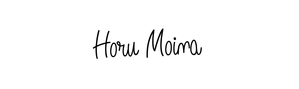 Create a beautiful signature design for name Horu Moina. With this signature (Angelique-Rose-font-FFP) fonts, you can make a handwritten signature for free. Horu Moina signature style 5 images and pictures png