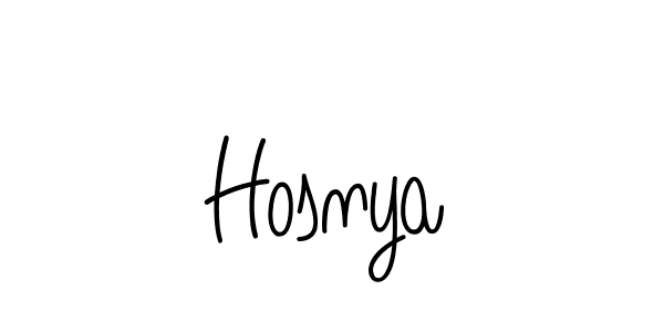 Design your own signature with our free online signature maker. With this signature software, you can create a handwritten (Angelique-Rose-font-FFP) signature for name Hosnya. Hosnya signature style 5 images and pictures png