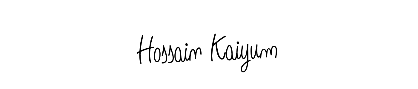 You should practise on your own different ways (Angelique-Rose-font-FFP) to write your name (Hossain Kaiyum) in signature. don't let someone else do it for you. Hossain Kaiyum signature style 5 images and pictures png