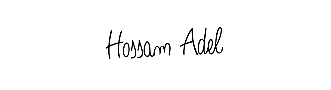 Make a beautiful signature design for name Hossam Adel. With this signature (Angelique-Rose-font-FFP) style, you can create a handwritten signature for free. Hossam Adel signature style 5 images and pictures png