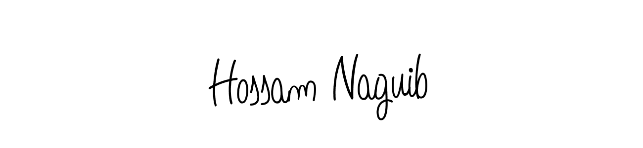 Make a beautiful signature design for name Hossam Naguib. With this signature (Angelique-Rose-font-FFP) style, you can create a handwritten signature for free. Hossam Naguib signature style 5 images and pictures png