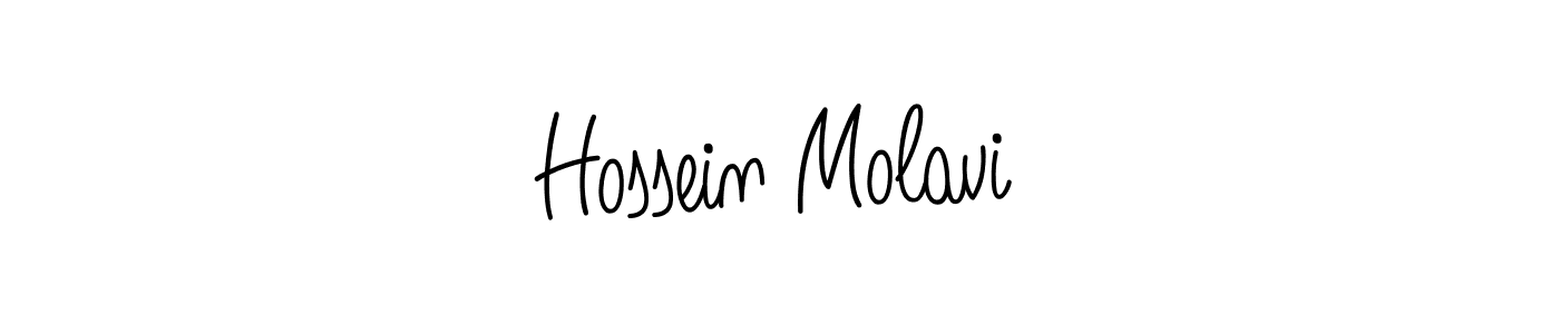 How to make Hossein Molavi name signature. Use Angelique-Rose-font-FFP style for creating short signs online. This is the latest handwritten sign. Hossein Molavi signature style 5 images and pictures png