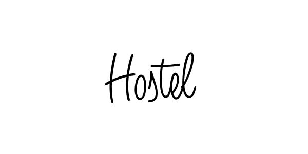 You should practise on your own different ways (Angelique-Rose-font-FFP) to write your name (Hostel) in signature. don't let someone else do it for you. Hostel signature style 5 images and pictures png