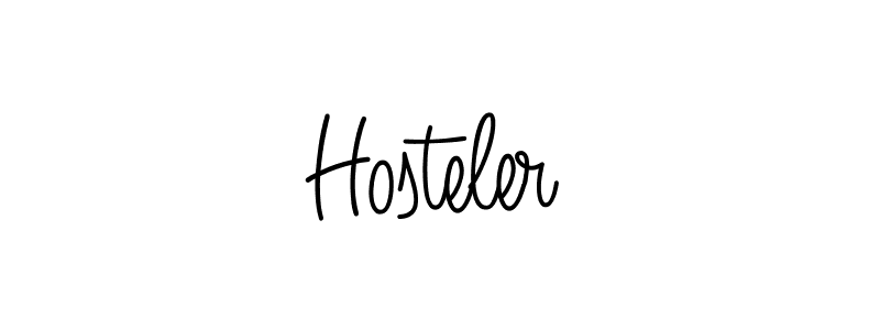 You should practise on your own different ways (Angelique-Rose-font-FFP) to write your name (Hosteler) in signature. don't let someone else do it for you. Hosteler signature style 5 images and pictures png