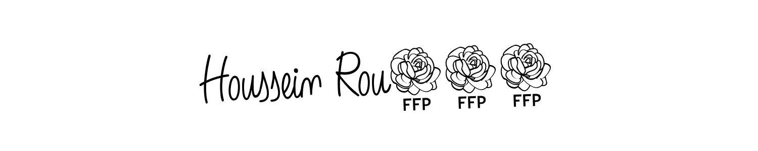 Use a signature maker to create a handwritten signature online. With this signature software, you can design (Angelique-Rose-font-FFP) your own signature for name Houssein Rou100. Houssein Rou100 signature style 5 images and pictures png