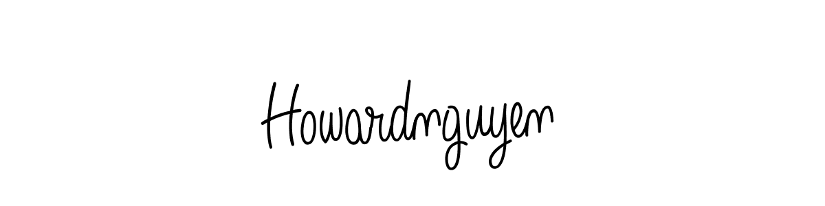How to make Howardnguyen name signature. Use Angelique-Rose-font-FFP style for creating short signs online. This is the latest handwritten sign. Howardnguyen signature style 5 images and pictures png