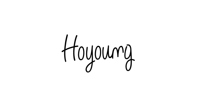 Hoyoung stylish signature style. Best Handwritten Sign (Angelique-Rose-font-FFP) for my name. Handwritten Signature Collection Ideas for my name Hoyoung. Hoyoung signature style 5 images and pictures png