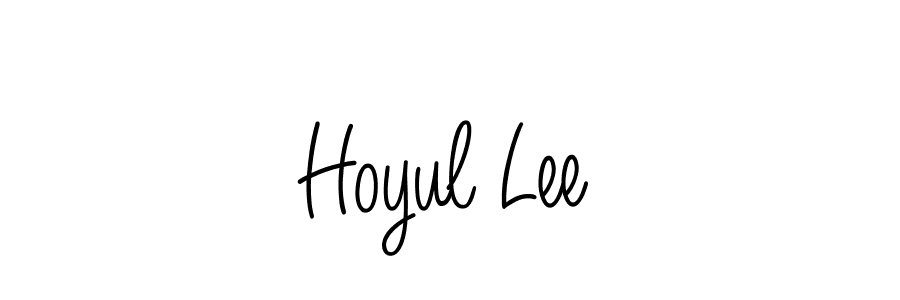 How to make Hoyul Lee signature? Angelique-Rose-font-FFP is a professional autograph style. Create handwritten signature for Hoyul Lee name. Hoyul Lee signature style 5 images and pictures png