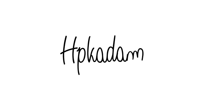 Make a beautiful signature design for name Hpkadam. With this signature (Angelique-Rose-font-FFP) style, you can create a handwritten signature for free. Hpkadam signature style 5 images and pictures png