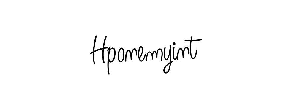 How to make Hponemyint name signature. Use Angelique-Rose-font-FFP style for creating short signs online. This is the latest handwritten sign. Hponemyint signature style 5 images and pictures png